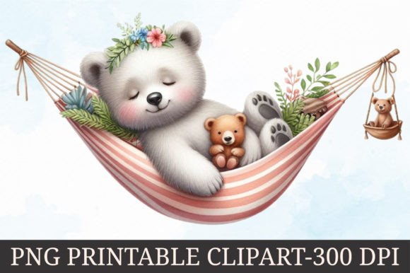 Download Adorable Animals in Hammock Clipart - Adorable animals Collection
