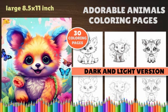 Download Adorable Animals Coloring Book - Adorable animals Collection
