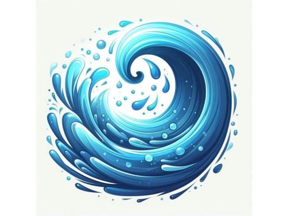 Download A Wide, Sweeping Blue Water Splash Curvi - Water splash Collection