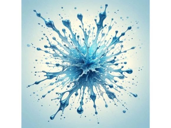 Download A Realistic Blue Water Splash in a Starb - Water splash Collection