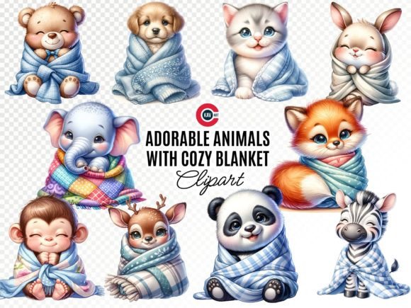 Download Adorable Animals with Cozy Blankets - Adorable animals Collection