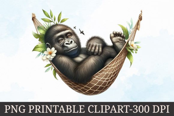 Download Adorable Animals in Hammock Clipart - Adorable animals Collection