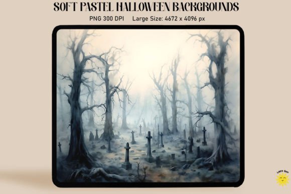 Download Spooky Graveyard Soft Colors Halloween - Soft colors Collection