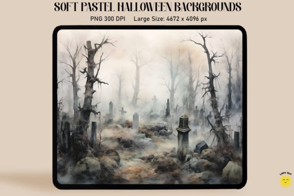 Download Spooky Graveyard Soft Colors Halloween - Soft colors Collection