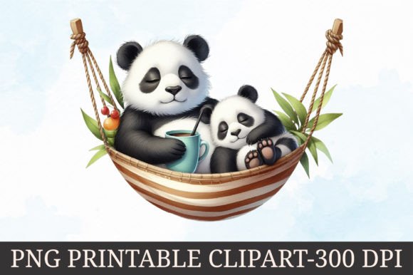 Download Adorable Animals in Hammock Clipart - Adorable animals Collection
