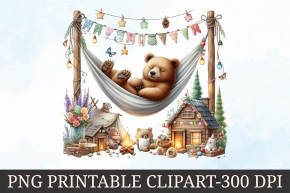 Download Adorable Animals in Hammock Clipart - Adorable animals Collection