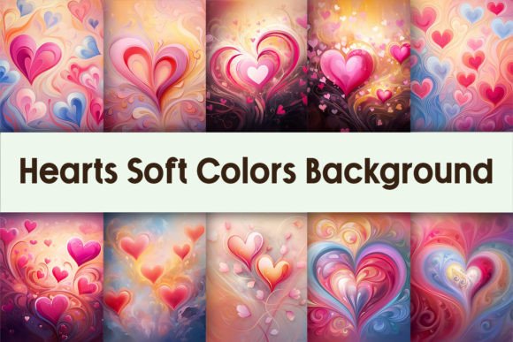 Download Hearts Soft Colors Background - Soft colors Collection