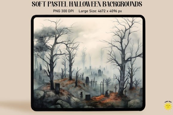 Download Spooky Graveyard Soft Colors Halloween - Soft colors Collection